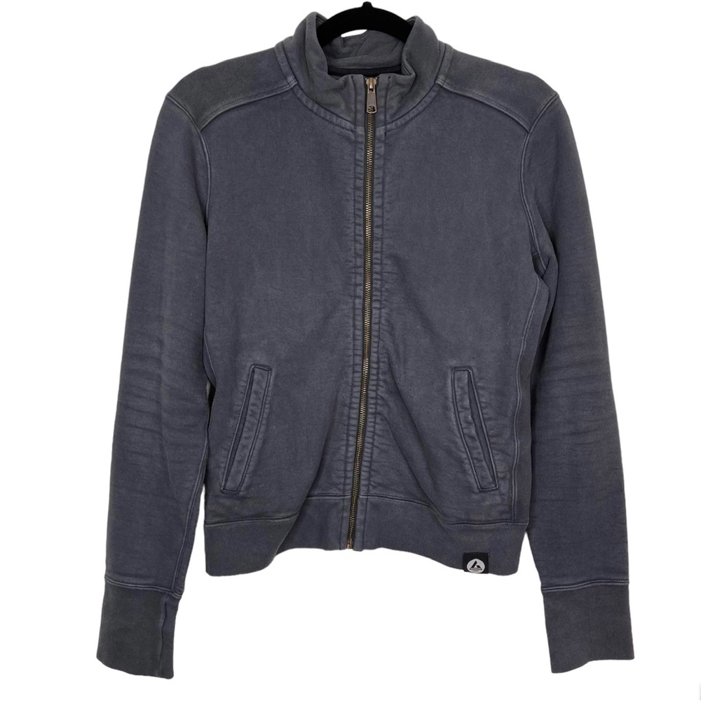 American Giant Moto Full Zip Jacket Gray Medium